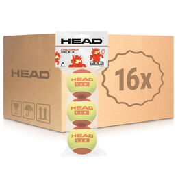 Balles De Tennis HEAD TIP red 3er Beutel  - Stage 3 16 Beutel im Umkarton